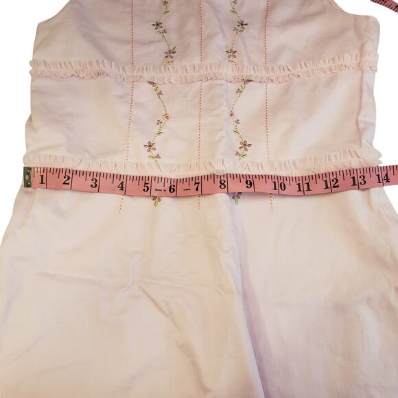 American Girl Petal Pink Floral Ruffle Dress Size 12 PINK 100% Cotton Retired - Picture 12 of 14